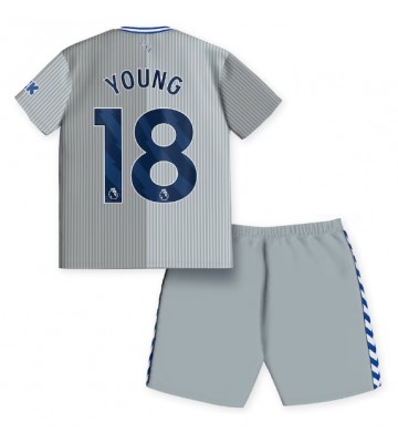 Everton Ashley Young #18 Koszulka Trzecich Dziecięca 2023-24 Krótki Rękaw (+ Krótkie spodenki)
